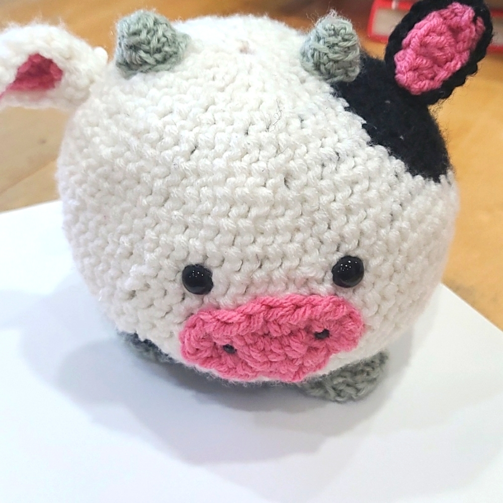 Homemade Amigurumi Crochet Cow